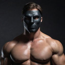 A muscular, mysterious male character wearing a mask