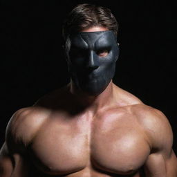 A muscular, mysterious male character wearing a mask