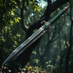 A legendary sword crafted by a god of poison, presenting a long and realistic structure with a sinister allure