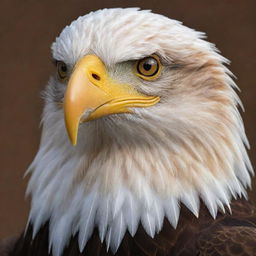 Generate an image of a majestic, proud eagle, its feathers gleaming in a display of refined nobility, valued at 1.