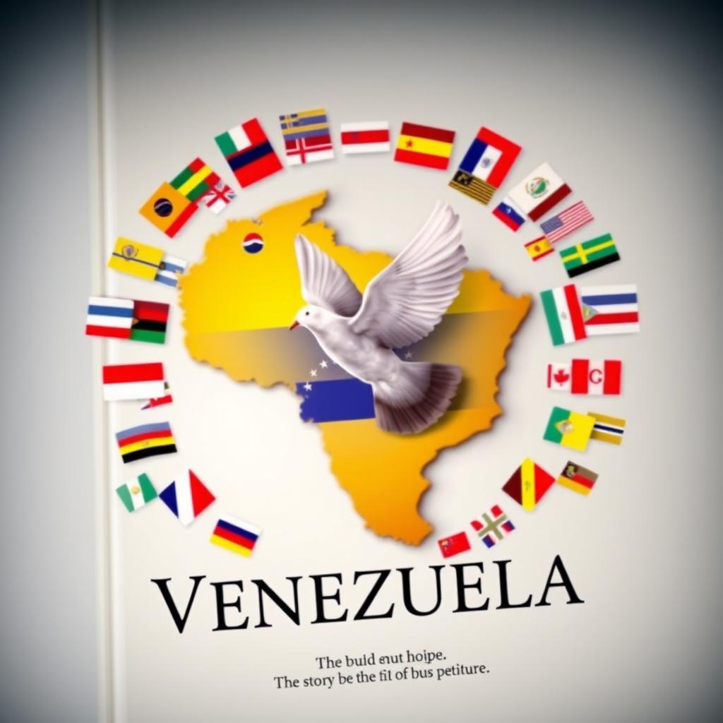 A captivating book cover featuring the map of Venezuela