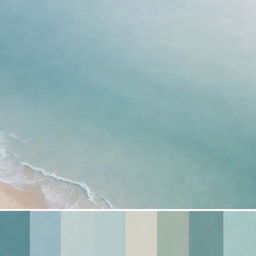 A serene palette of calming colors splashing and intertwining with each other