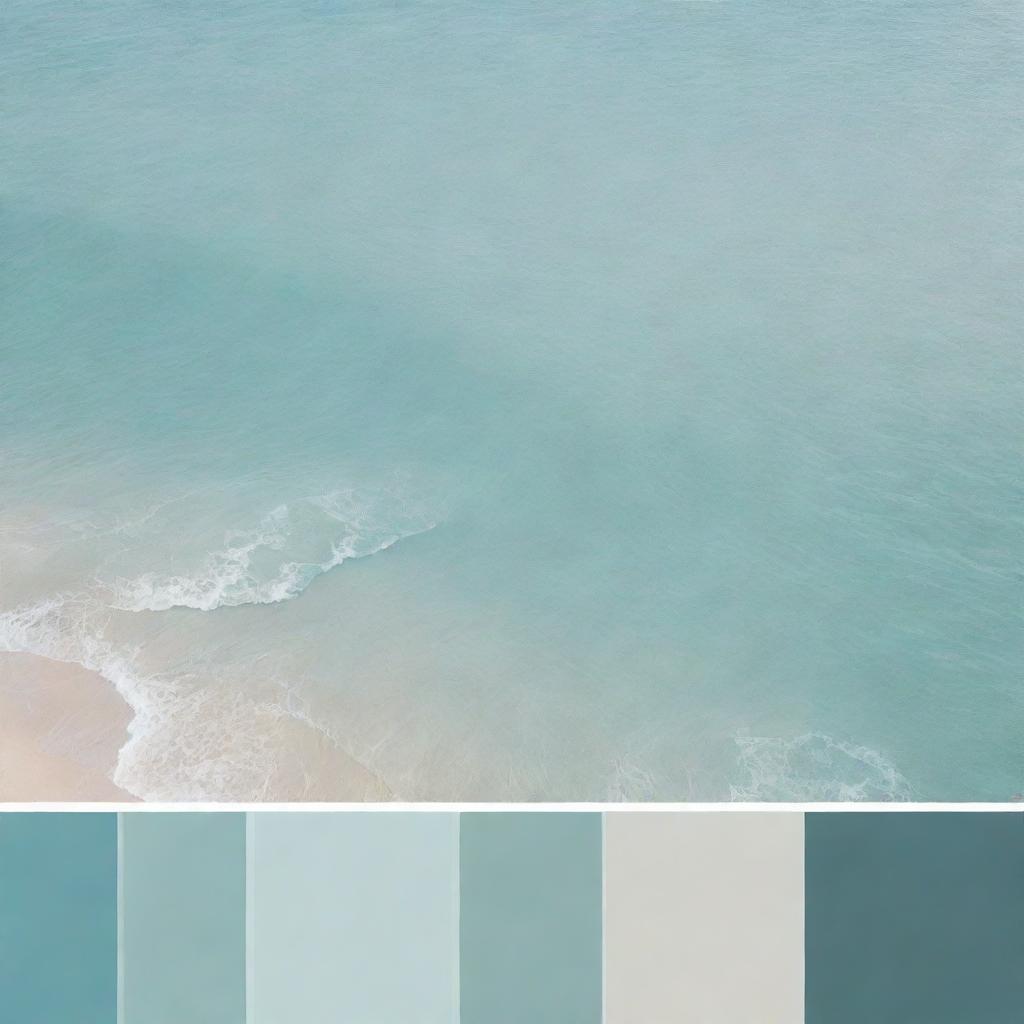 A serene palette of calming colors splashing and intertwining with each other