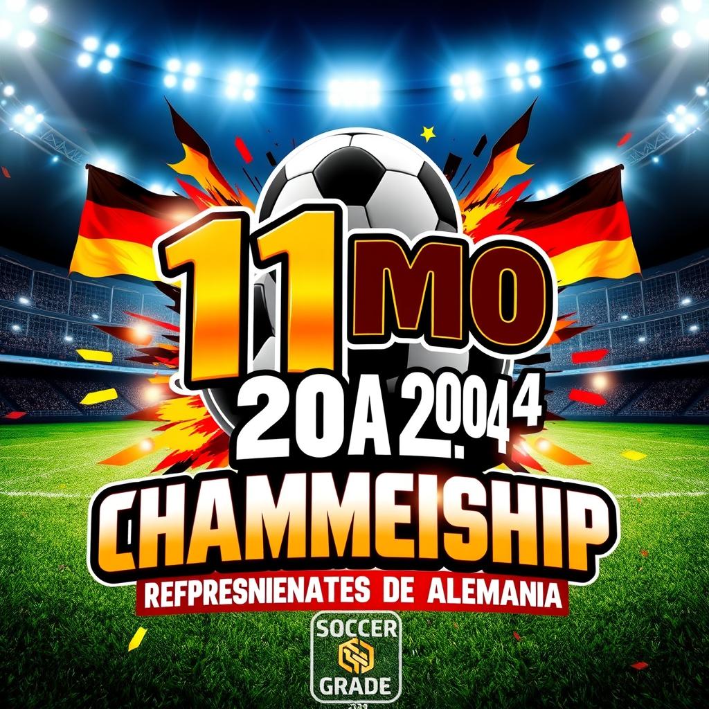 A soccer championship promotional poster for the 11th Grade A, 2024, representing Germany