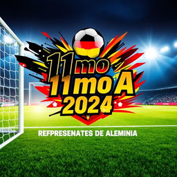 A soccer championship promotional poster for the 11th Grade A, 2024, representing Germany