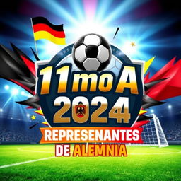 A soccer championship promotional poster for the 11th Grade A, 2024, representing Germany