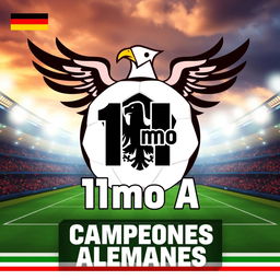 Un cartel motivador para la promoción de secundaria del 11mo A, representando a Alemania en el campeonato de fútbol