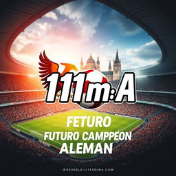 Un cartel motivacional para la promoción de secundaria del 11mo A, representando a Alemania en el campeonato de fútbol