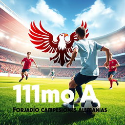 Un cartel inspirador para la promoción de secundaria del 11mo A, representando a Alemania en el campeonato de fútbol