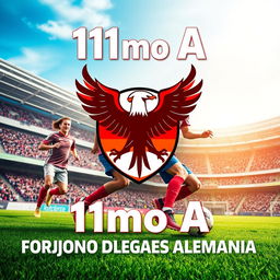 Un cartel inspirador para la promoción de secundaria del 11mo A, representando a Alemania en el campeonato de fútbol