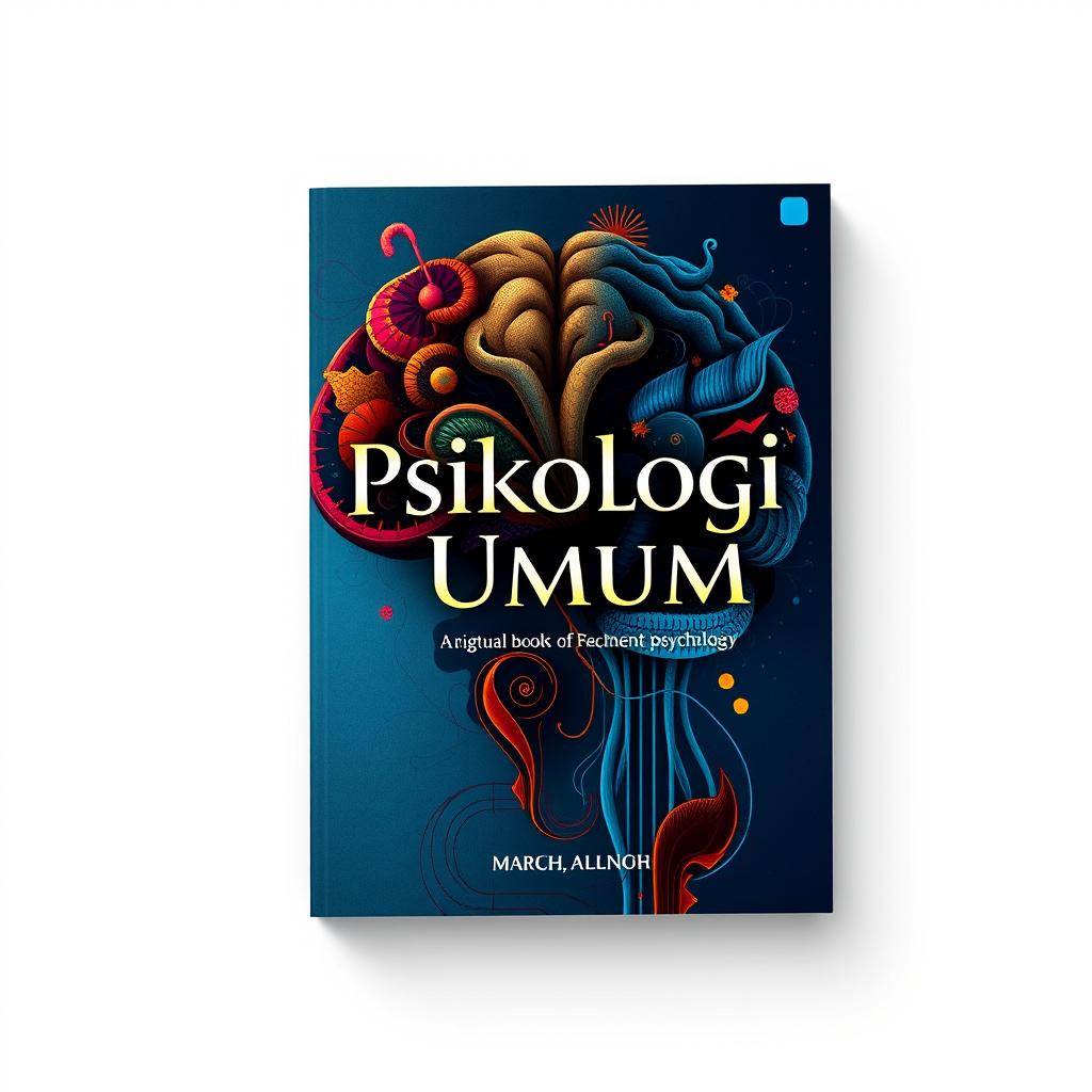 A captivating and thought-provoking book cover for a general psychology book