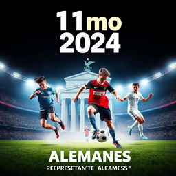 Un póster inspirador para la promoción del 11mo A 2024, representando a Alemania en el campeonato de fútbol