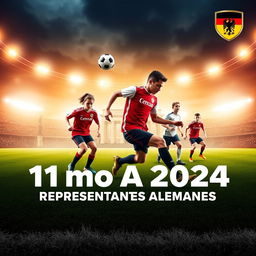 Un póster inspirador para la promoción del 11mo A 2024, representando a Alemania en el campeonato de fútbol