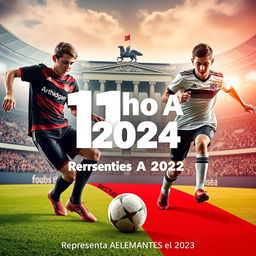 Un póster inspirador para la promoción del 11mo A 2024, representando a Alemania en el campeonato de fútbol