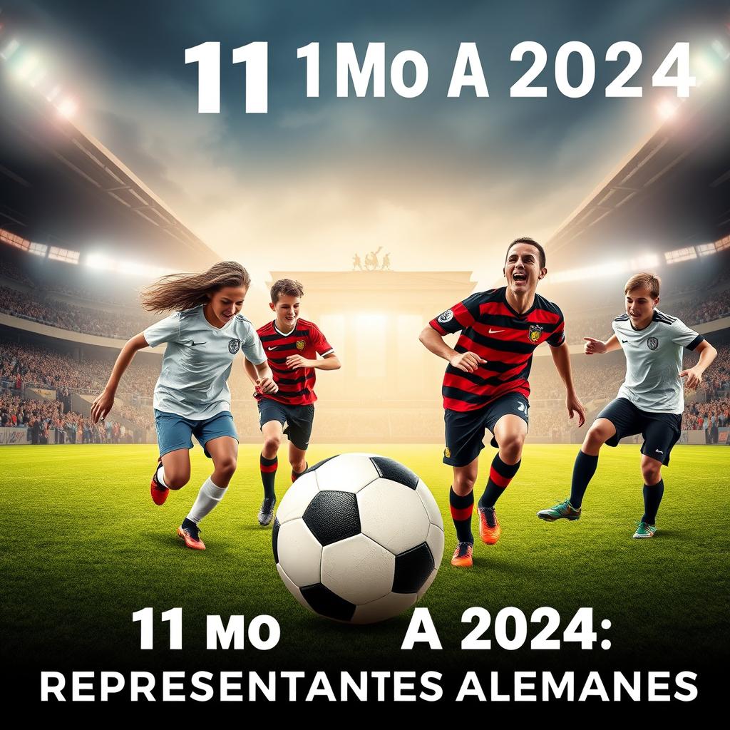 Un póster motivacional para la promoción del 11mo A 2024, representando a Alemania en el campeonato de fútbol