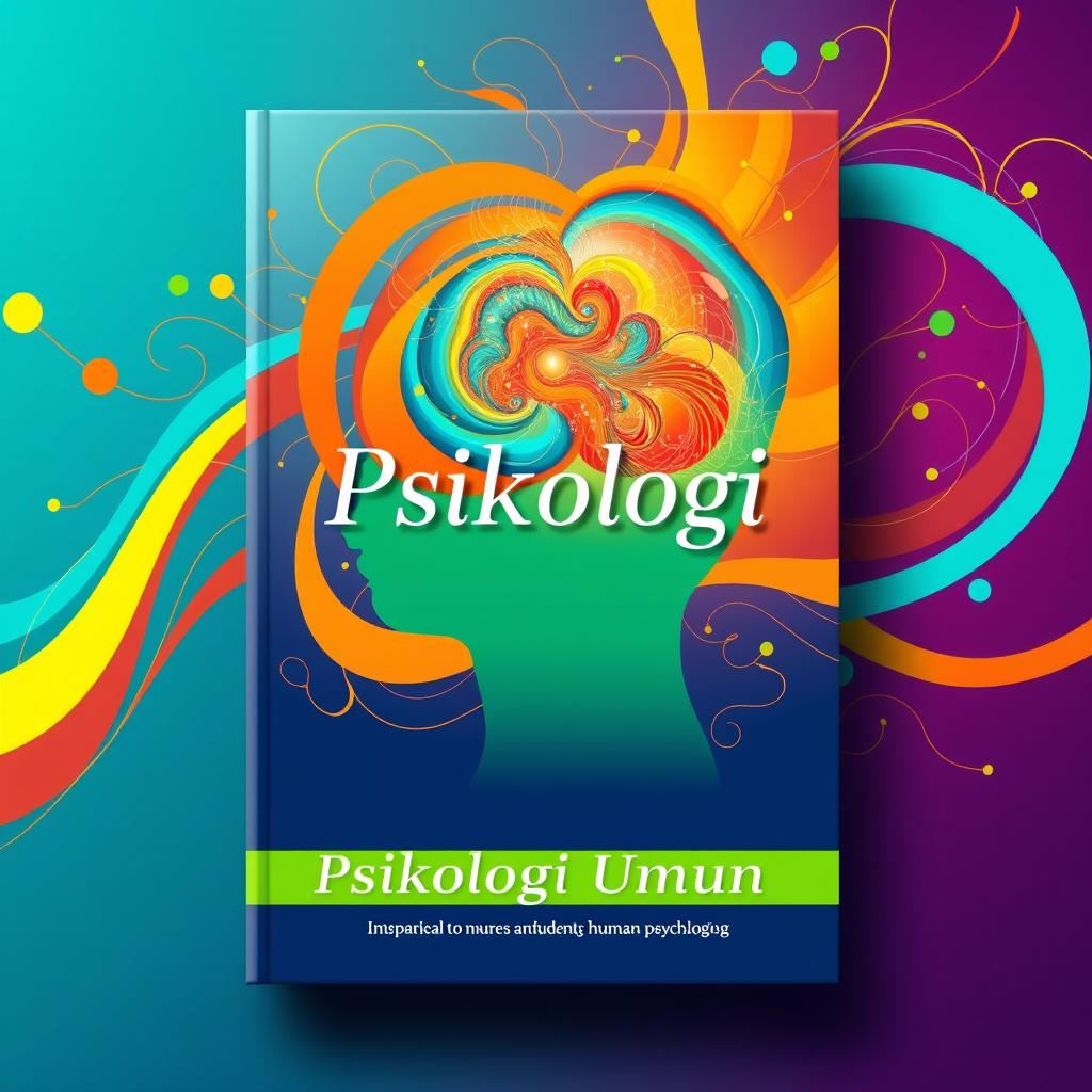 A dynamic and engaging book cover for a general psychology book