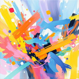 An abstract artistic portrayal focusing on vibrant colors and fluid forms to evoke a sense of movement and emotion