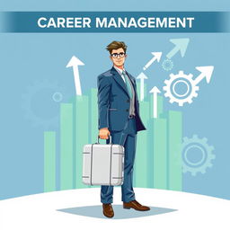 A modern vector-style book cover illustrating career management