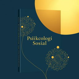 An elegant and bright book cover for a social psychology book, featuring refined abstract and geometric elements that symbolize social dynamics and human interactions without any depiction of a human head