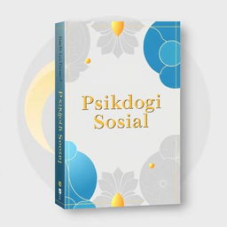 An elegant and bright book cover for a social psychology book, featuring refined abstract and geometric elements that symbolize social dynamics and human interactions without any depiction of a human head