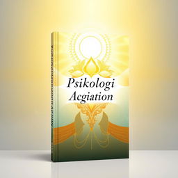 A bright and inspiring book cover for a psychology of religion book, featuring symbolic and abstract design elements representing spiritual growth and understanding without any depiction of a human head