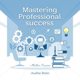 A vector book cover design titled "Mastering Professional Success" featuring a modern, clean illustration