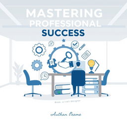 A vector book cover design titled "Mastering Professional Success" featuring a modern, clean illustration