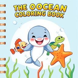 Book cover design for 'THE OCEAN COLORING BOOK'