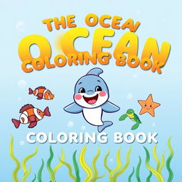 Book cover design for 'THE OCEAN COLORING BOOK'