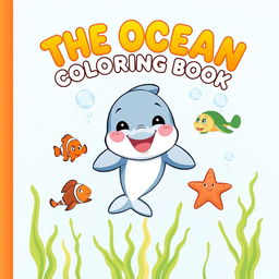 Book cover design for 'THE OCEAN COLORING BOOK'