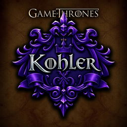 A striking and unique emblem inspired by "Game of Thrones", bearing the name "Kohler" as the central focal point