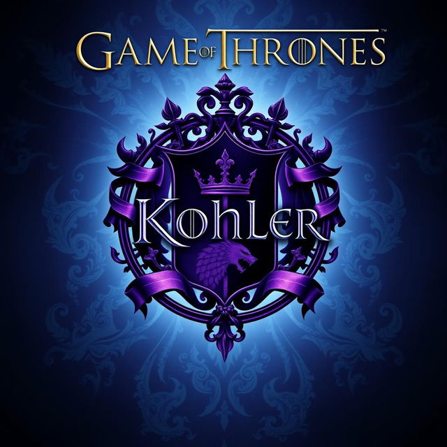 A striking and unique emblem inspired by "Game of Thrones", bearing the name "Kohler" as the central focal point