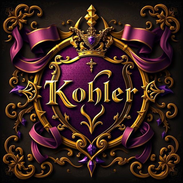 An imaginative and regal symbol inspired by "Game of Thrones", featuring the name "Kohler" as the centerpiece