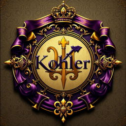 An imaginative and regal symbol inspired by "Game of Thrones", featuring the name "Kohler" as the centerpiece