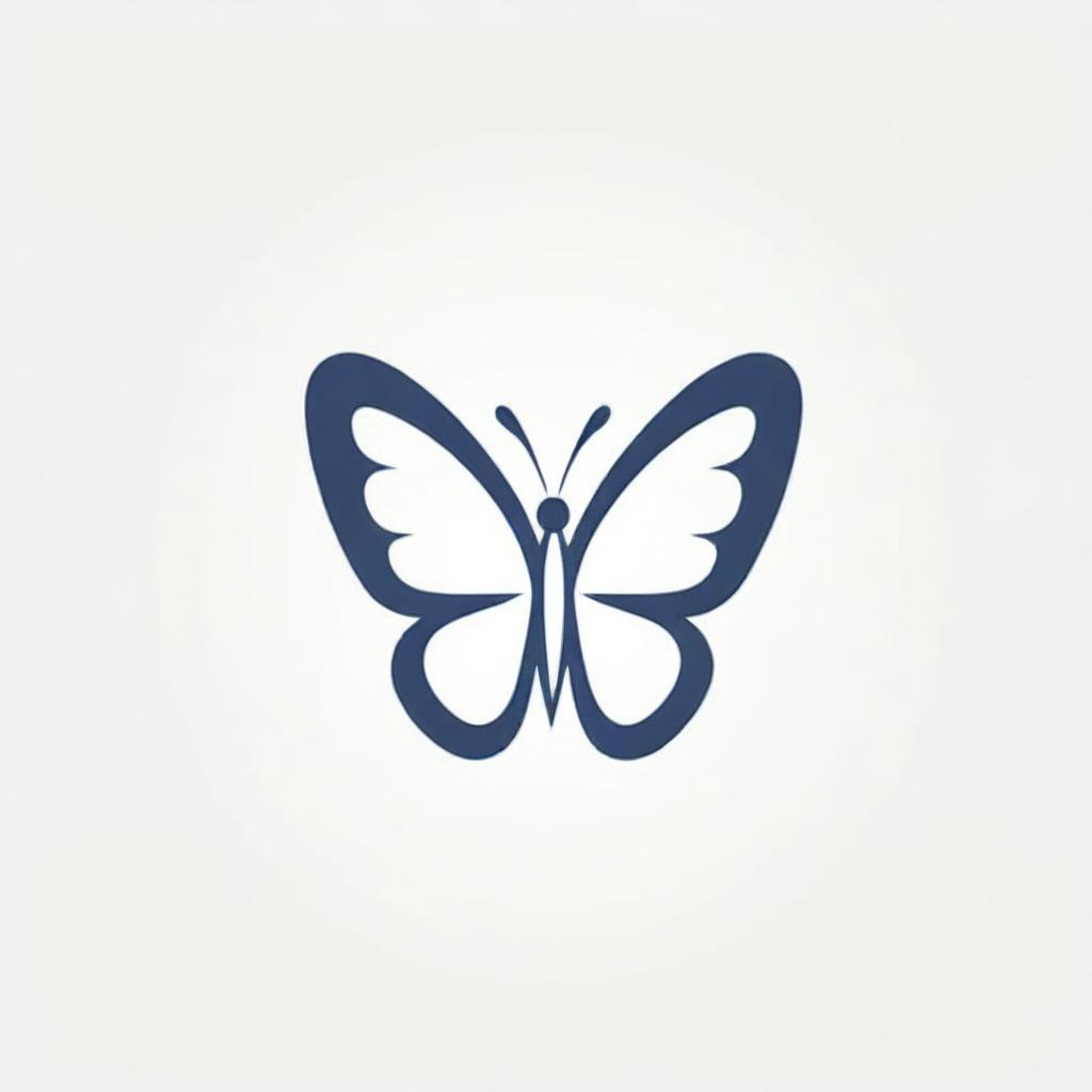 Design a sleek and modern logo integrating the initials 'BB' within a visually striking image of a butterfly.