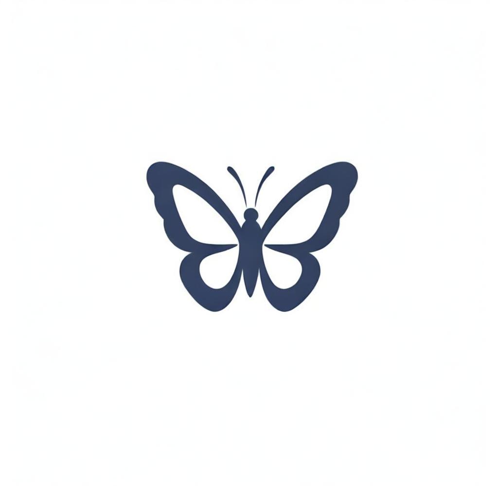 Design a sleek and modern logo integrating the initials 'BB' within a visually striking image of a butterfly.