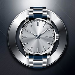 A stylish and elegant wristwatch design featuring a sophisticated background