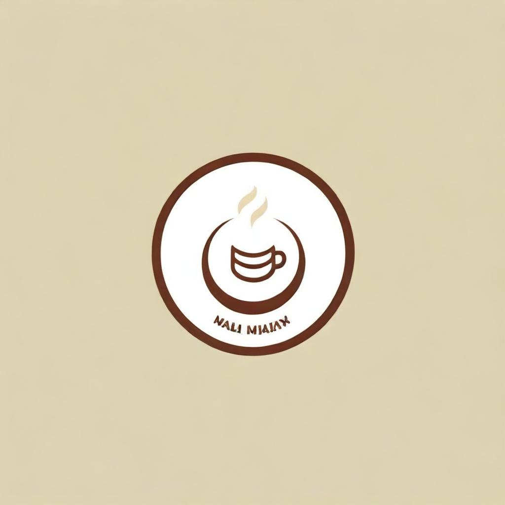 A modern and minimalist logo for a restaurant that balances its identity as both a bakery and café. Please retain elements of the original logo incorporating a circle, texts, and European American Bakery Cafe theme while expressing a predominantly café appearance.