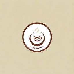 A modern and minimalist logo for a restaurant that balances its identity as both a bakery and café. Please retain elements of the original logo incorporating a circle, texts, and European American Bakery Cafe theme while expressing a predominantly café appearance.