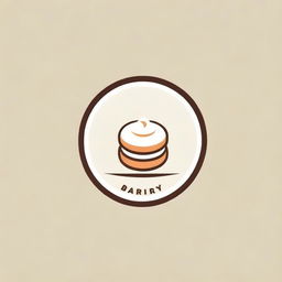 A modern and minimalist logo for a restaurant that balances its identity as both a bakery and café. Please retain elements of the original logo incorporating a circle, texts, and European American Bakery Cafe theme while expressing a predominantly café appearance.