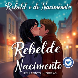 Illustrated cover titled "Rebelde de Nacimiento" featuring a stunningly beautiful and attractive teenage girl with long black hair