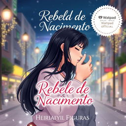 Illustrated cover titled "Rebelde de Nacimiento" featuring a stunningly beautiful and attractive teenage girl with long black hair