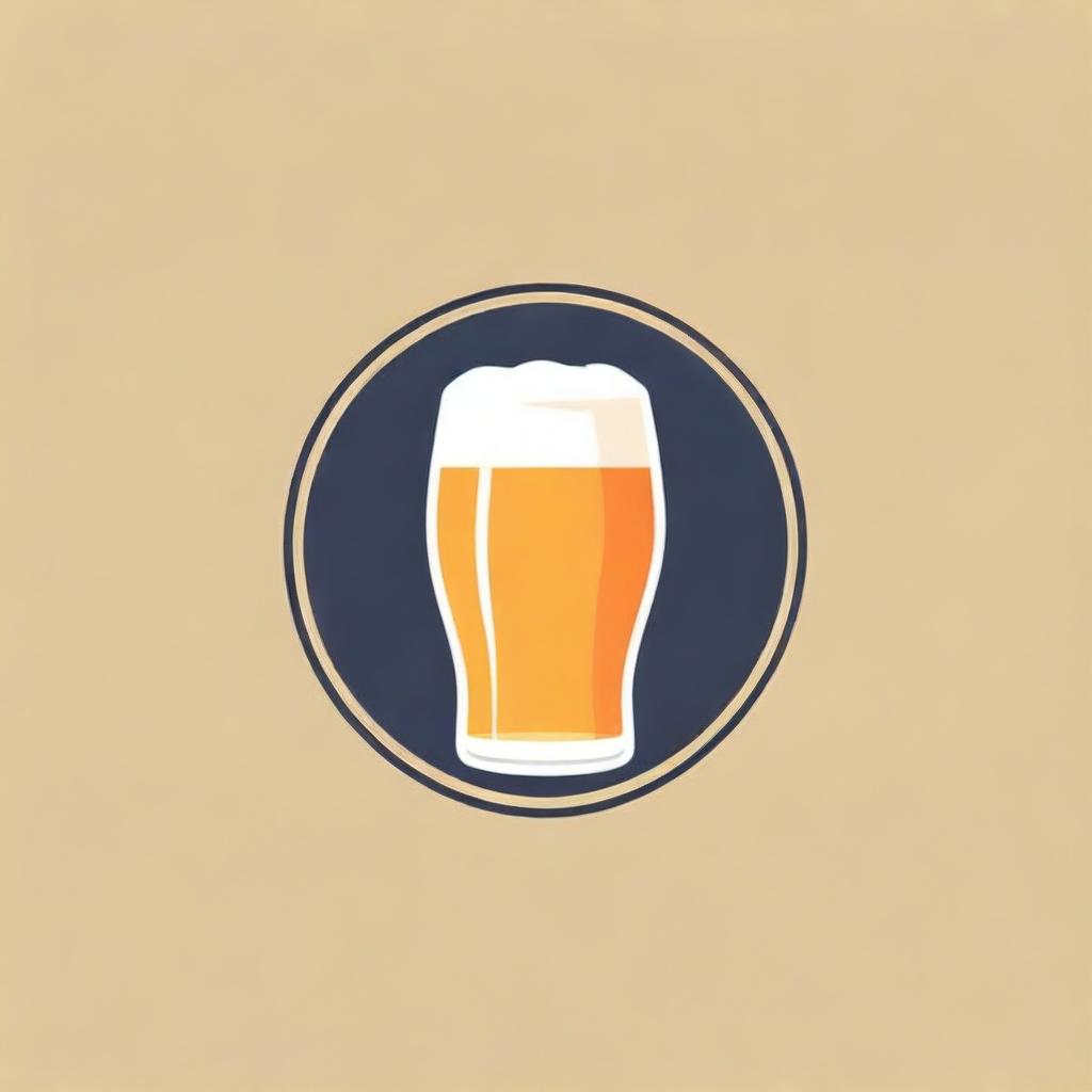 Design an appealing company logo for a beer company called 'Beer company .ec'. The design should associate to brewing, and beer's frothiness and amber hue.