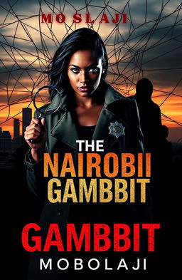 A gripping book cover for "The Nairobi Gambit" by Mobolaji