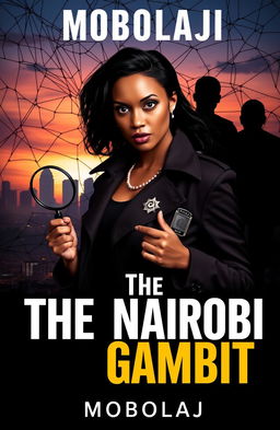 A gripping book cover for "The Nairobi Gambit" by Mobolaji