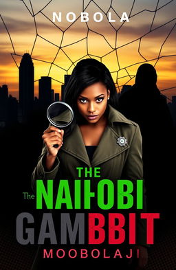 A gripping book cover for "The Nairobi Gambit" by Mobolaji