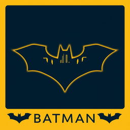 A sleek and modern Batman logo design, featuring the iconic bat silhouette with sharp edges and a streamlined appearance