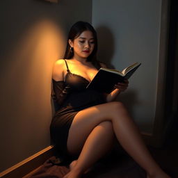 38-year-old Indonesian woman with a plump body and plump breasts, sexy lips