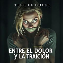 A dramatic and emotional cover for a story titled 'Entre el dolor y la traición'