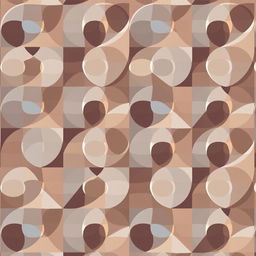 A dynamic and abstract geometric pattern featuring at least three geometric shapes, such as circles, squares, and triangles